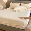 Axyaa Velvet Fitted Bed Sheet with Elastic Band - Winter Warm, Anti-Slip - All Sizes