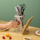 Stainless Steel Kitchen Knife Holder and Organizer Shelf - Axyaa