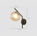 Axyaa Glass Sphere LED Wall Lamp Minimalist Bedroom Living Room Decor Lighting