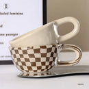 Axyaa Irregular Flower Ceramic Coffee Cup Milk Tea Breakfast Mug Drinkware
