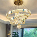 Axyaa Luxury Crystal Chandelier for Living Room and Bedroom Lighting