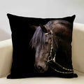 Axyaa Horse Pattern Cushion Cover 45x45cm Linen for Home Living Room Art Decoration