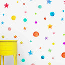 Axyaa Kids Room Stars Wall Sticker Decals, Nursery Bedroom Decor