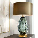 Axyaa Crystal Glass Droplet Desk Lamp with LED Lights for Modern Luxury Home Decor
