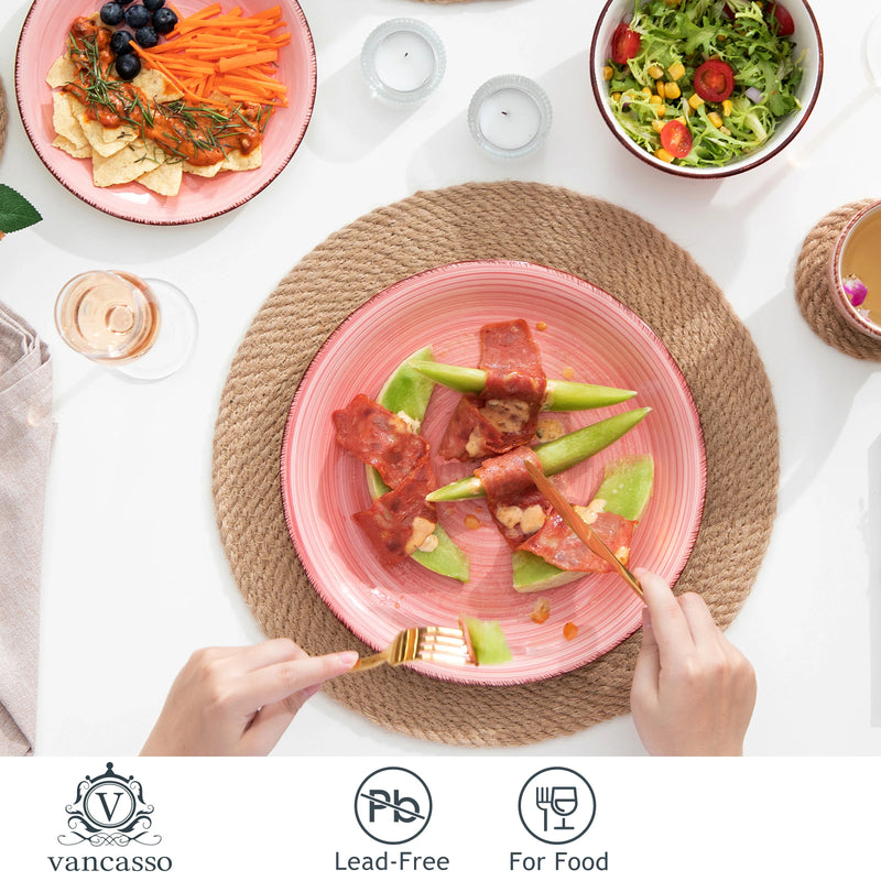Axya™ Bella-H Porcelain Dinner Set - 4 Colors, 16/32/48-Piece Ceramic Tableware Set