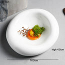 Axya Ceramic Dinner Plates Set for Home Cooking, Solid Color Dishes and Cutlery Tray