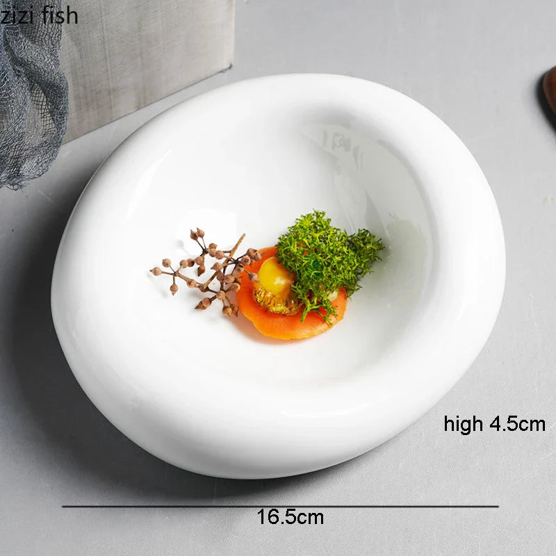 Axya Ceramic Dinner Plates Set for Home Cooking, Solid Color Dishes and Cutlery Tray