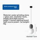Axyaa Cement Lamp Chandelier for Hotel, B&B, Restaurant, Bar - Wasaki Style Bedroom Bedside Lighting