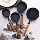 Axyaa Wooden Handle Stainless Steel Measuring Spoon Cup Set