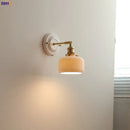 Axyaa Ceramic LED Wall Sconce with Knob Switch, Nordic Modern Style for Bedroom and Bathroom