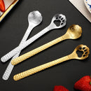 Axyaa Stainless Steel Cat Dog Paw Coffee Teaspoon Tableware Dessert Spoon