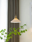 Axyaa Japanese Ceramic Luxe Chandelier: Kitchen Dining Restaurant Bar Bedside LED CeilingLamp