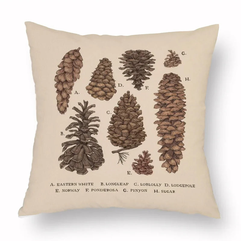 Axyaa Retro Flower Fox Pillowcase in Peach Skin Velvet.