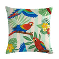 Axyaa Floral Bird Linen Pillowcase 45*45cm for Home Decor and Comfort