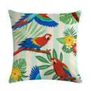 Axyaa Floral Bird Linen Pillowcase 45*45cm for Home Decor and Comfort
