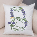 Axyaa Lavender Letter Sofa Cushion Cover for Home Car Living Room Bedroom Decor