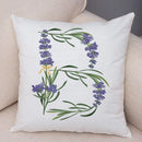 Axyaa Lavender Letter Sofa Cushion Cover for Home Car Living Room Bedroom Decor