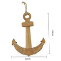 Axyaa Wooden Anchor Hanging Ornament Mediterranean Style Wall Decoration for Home, Bar, Restaurant