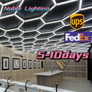 Axyaa Honeycomb LED Car Detailing Ceiling Light: 2-Year Warranty, Custom 5x12M Hexagon Light