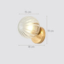 Axyaa Glass Ball Wall Lamp for Indoor Lighting in Bedroom Living Room Aisle Corridor