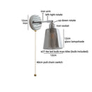 Axyaa Iron Glass LED Wall Light: Up Down Rotate Interior Lighting Stair Lampara Pared