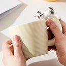 Axyaa Creative Cartoon Cat Ceramic Mug Cute Cat Cup - Children's Milk Breakfast Office Coffee Cup