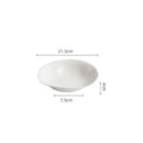 Axyaa Ceramic Plate Set of 4 - Restaurant Tableware for Soup, Salad, Dessert