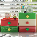Axyaa Desk Organizer with Drawer - Stackable Desktop Storage Box for Home Office