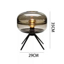 Axyaa Smoke Gray Glass Floor Lamp Industrial Nordic Style for Living Room & Bedroom