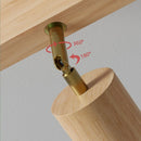 Axyaa Nordic Wooden LED Ceiling Spotlights for Modern Living Room Lighting