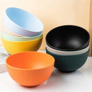 Axyaa Dark Green Wheat Straw Bowls Set - 10Pcs 5.9in Shatter Resistant Tableware Bowls