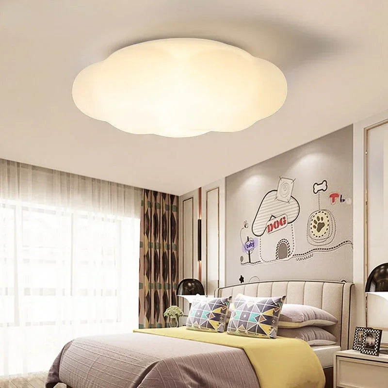 Axyaa White Cloud LED Chandelier for Children's Room & Living Space