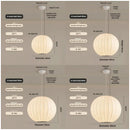 Axyaa Nordic Silk LED Pendant Light for Dining Bar Bedroom.
