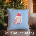 Axyaa Merry Christmas Pillow Covers for Sofa, Bedroom, Car - Rectangular Cushion Cover
