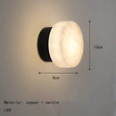 Axyaa Marble LED Wall Lamp Black Gold Copper Sconce Natrual Stone