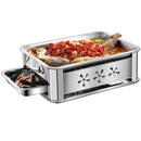 Axya Stainless Steel Fish Grill Tray: Commercial Grade Korean BBQ Alcohol Grill Pot