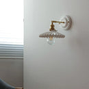 Axyaa Nordic Ceramic LED Wall Sconce with Pull Chain Switch for Bedroom Bathroom Mirror