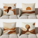 Axyaa Abstract Woman Silhouette Geometric Pattern Pillow Cover