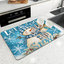 Axyaa Christmas Angel Kitchen Drying Mat Anti-slip Absorbent Draining Pad