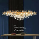 Axyaa Raindrops Crystal Ceiling Chandelier LED Pendant Light for Modern Luxury Living Room