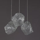 Axyaa Modern Ice Cake Glass Chandelier for Kitchen, Bedroom, and Bar Decorative Pendant Lighting