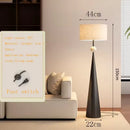 Medieval Fabric Walnut Floor Lamp by Axyaa: Elegant LED Light for Bedroom or Living Room