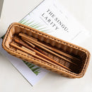 Axyaa Rattan Storage Basket: Durable Rectangle Container for Home Decor & Organization