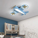 Axyaa Blue Airplane LED Ceiling Light - Modern Nordic Kids Room Decor