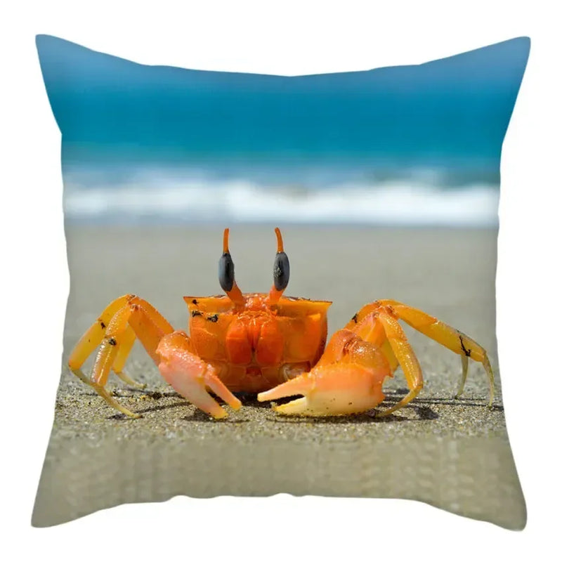 Natural Coastal Starfish Ocean Print Pillow Cover for Axyaa Home Décor