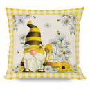 Axyaa Spring Gnome Sunflower Pillowcase for Home Bedroom Sofa