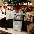 Axyaa Christmas-themed Festive Prints Cushion Cover for Sofa, Bedroom, Car