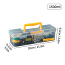 Axyaa Clear Tool Storage Box with Handle: Multifunctional Organizer