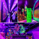 Axyaa 50LED UV Black Light Lamps, USB-Powered for Bars and Neon Parties