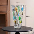 Axyaa Crystal Glass Vase Elegant Flower Arrangement Home Decor Bottle